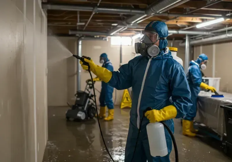 Basement Sanitization and Antimicrobial Treatment process in City of Virginia Beach, VA