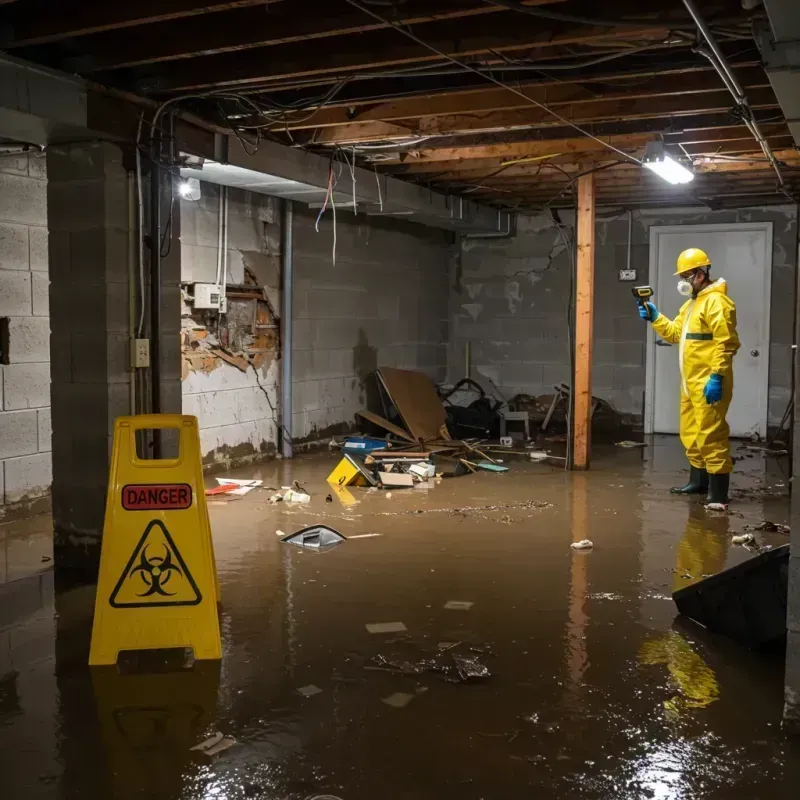 Flooded Basement Electrical Hazard in City of Virginia Beach, VA Property